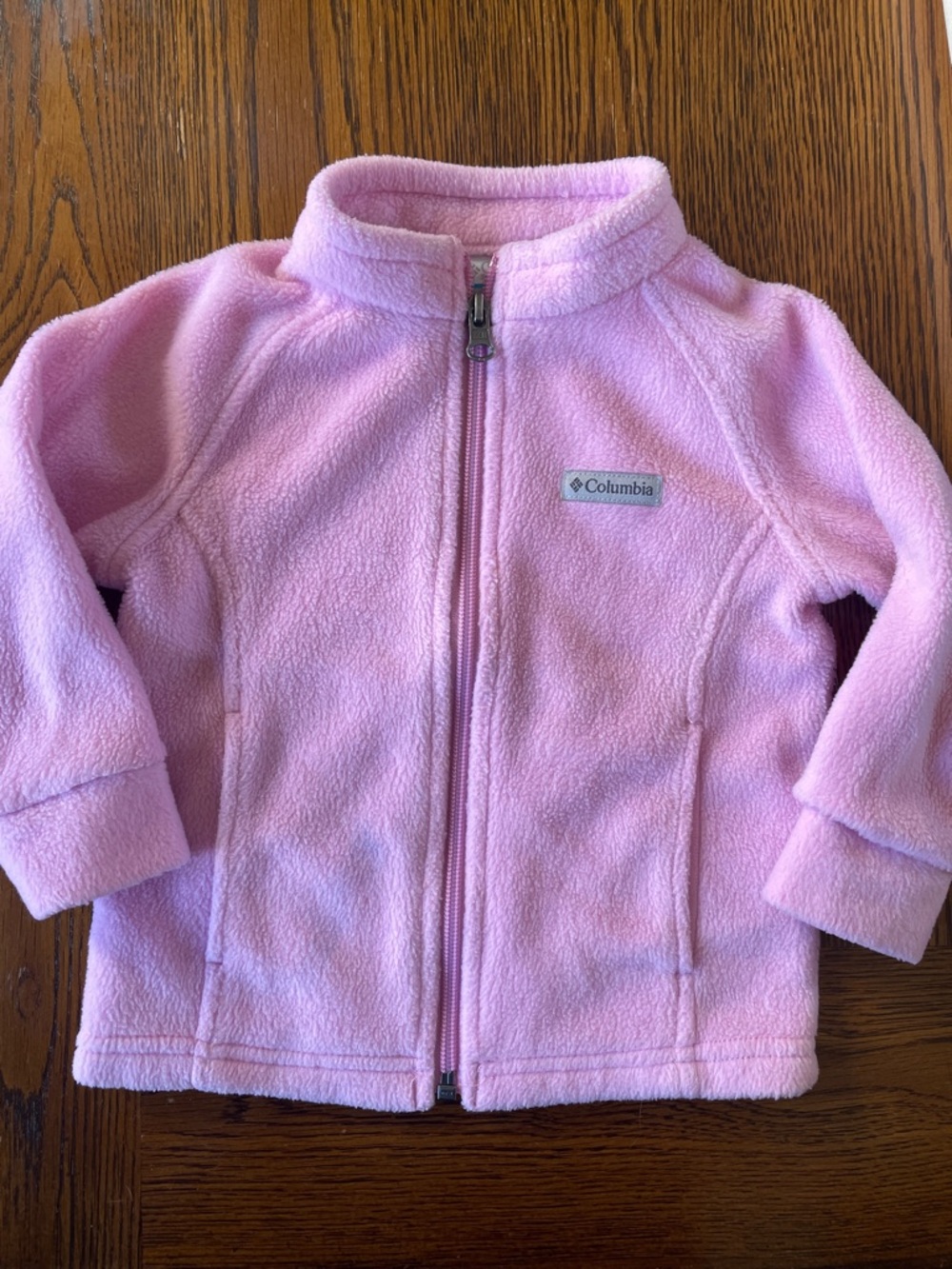 Columbia Light Pink Full-Zip Fleece Jacket